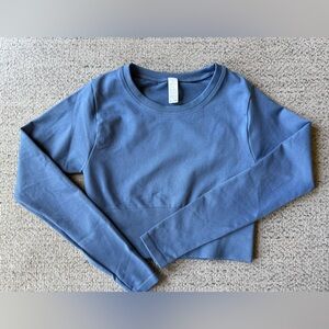 Classic Offline by aerie Blue Crew Neck Women's Crop Top